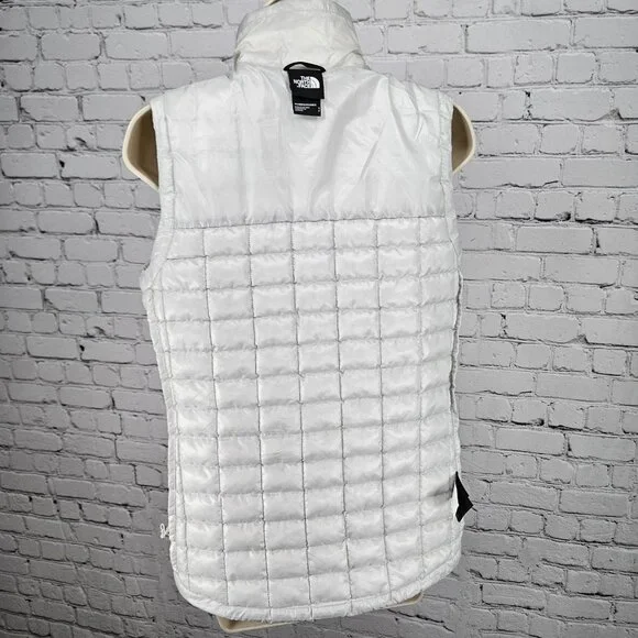 The North Face White Thermoball Eco Lightweight Insulated Full Zip Vest Small - Picture 13 of 16